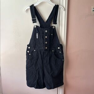 Black Denim Overalls